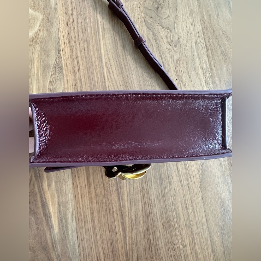 Ted Baker Rosalie Crossbody Bag – Burgundy with Gold Knot Hardware - Picture 10 of 16